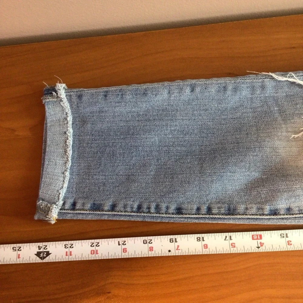 SALE American Eagle Outfitters Skinny Crop Stretch Jeans Distressed‎ Size 4 - Picture 6 of 7